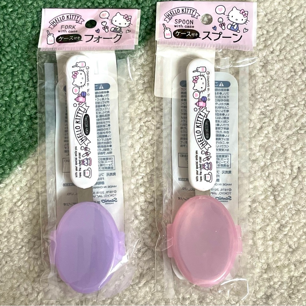 🎀 Hello Kitty Kids Fork & Spoon Flatware Set
